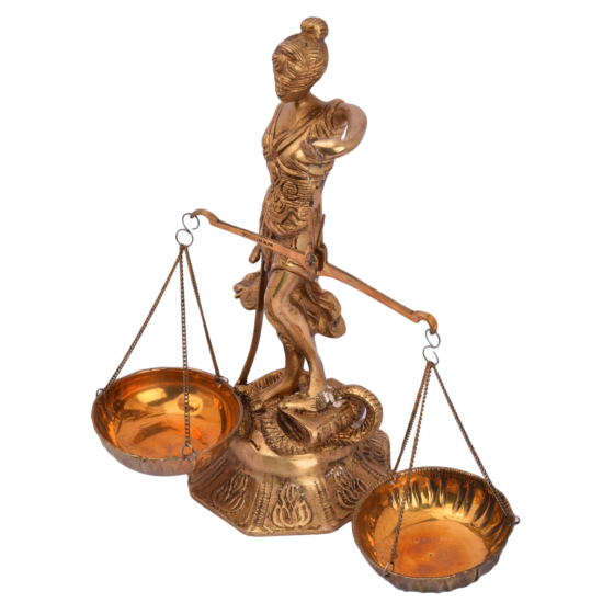 Brass Justice Lady Statue Figurine KBH05060