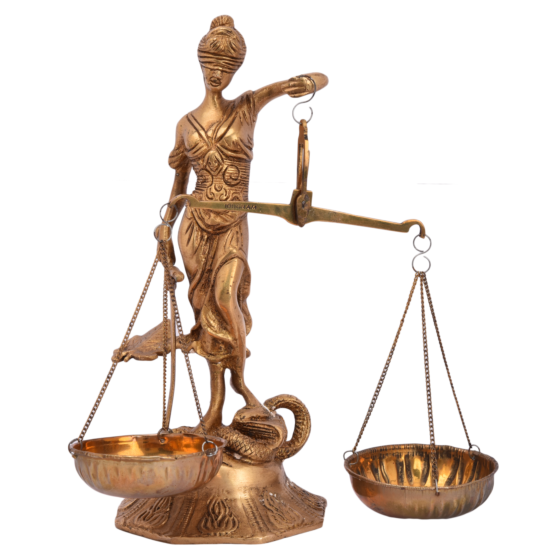 Brass Justice Lady Statue Figurine KBH05060