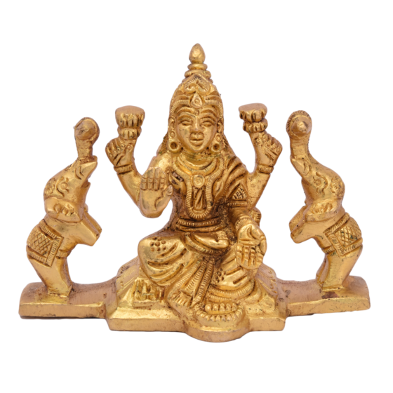 Brass Gaj Laxmi Statue Idol KBH05078