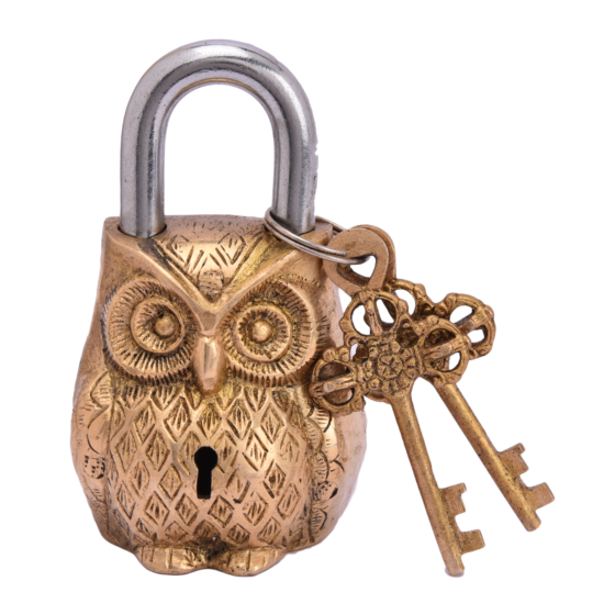 Brass Owl Lock KBH05082
