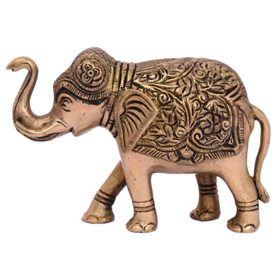 Brass Elephant Medium Statue KBH05113