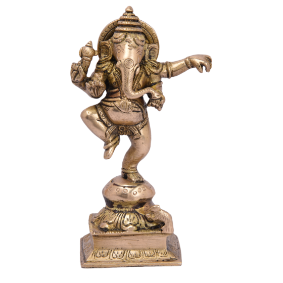 Brass Dancing Ganesh Statue KBH05115