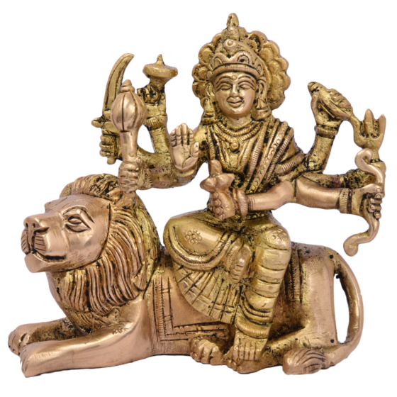 Brass Sitting Ambe Maa Statue Idol KBH05117