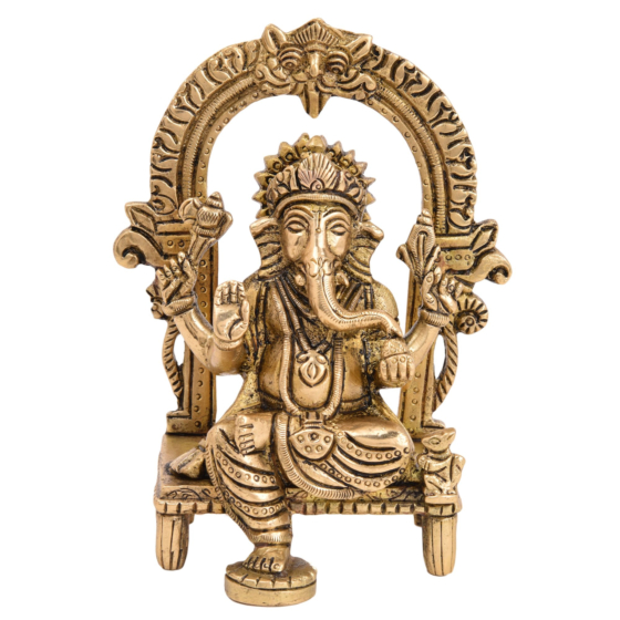 Brass Kaman Ganesh fine finish medium | KBH05143