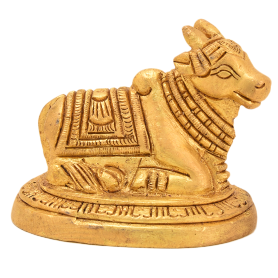 Brass Nandi Medium Statue Idol KBH05255