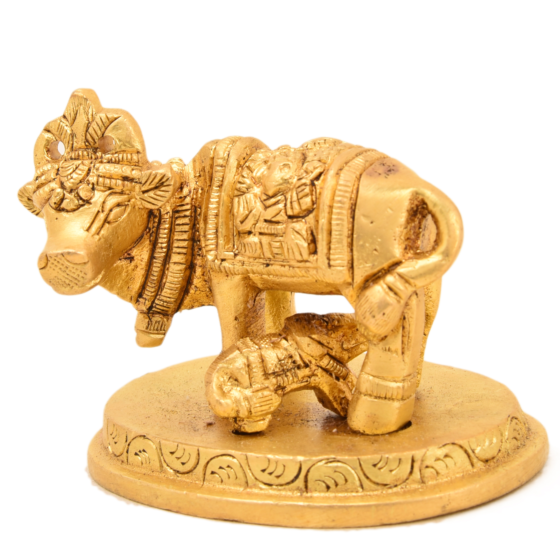 Brass Cow with Vachedu Statue KBH05256