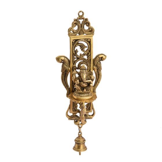Brass Ganesh Wall Hanging Jali Long KBH05339