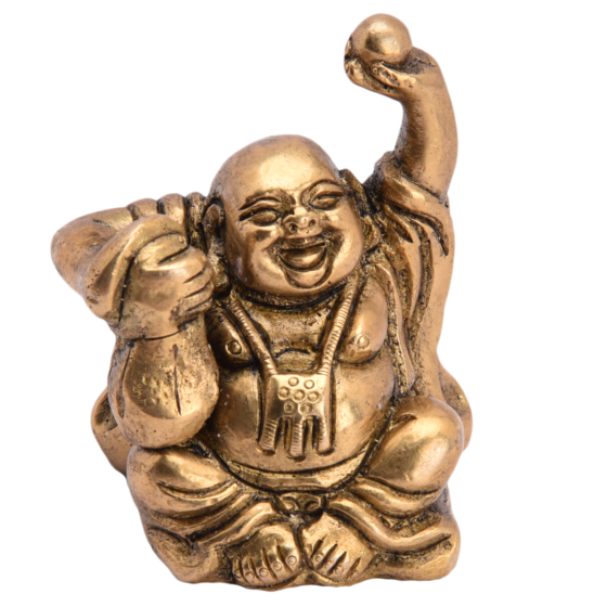 Brass Laughing Buddha Medium Size Collectible Art KBH05348