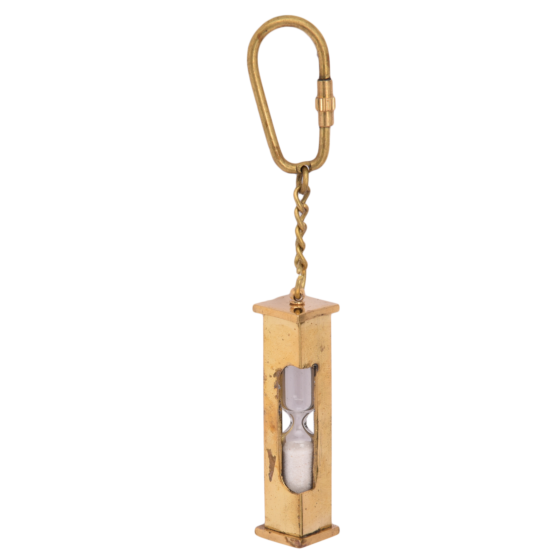 Brass Sand Timer Keychain KBH05353