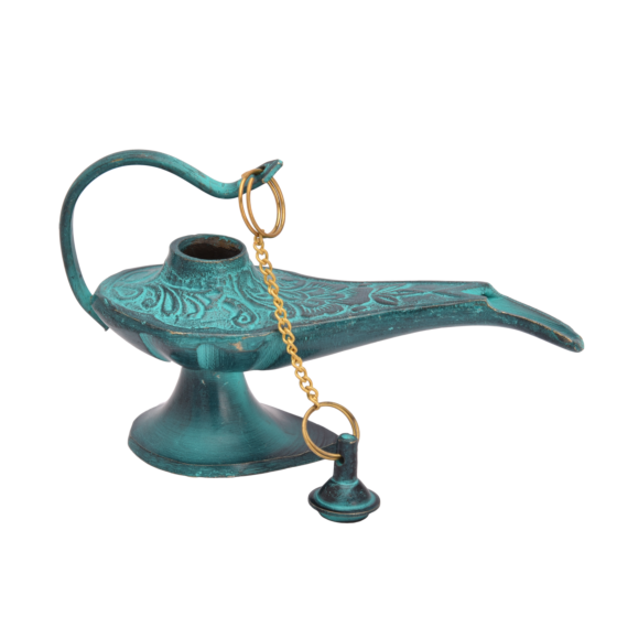 Brass Aladdin Chirag Lamp Showpiece KBH05392