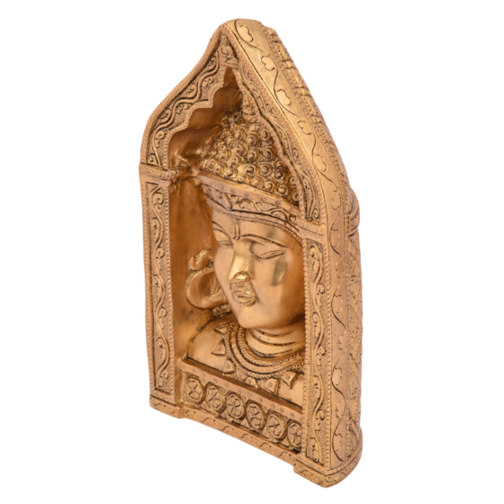 Brass Buddha Face Wall Hanging KBH05404
