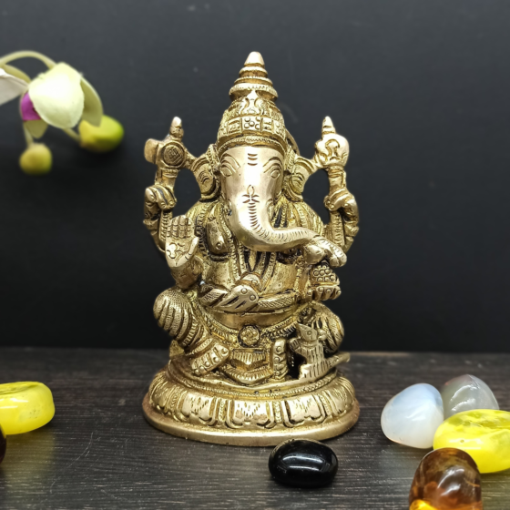Brass Ganesha Idol KBH05579