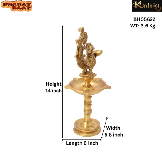 Brass Peacock Divi Medium KBH05622