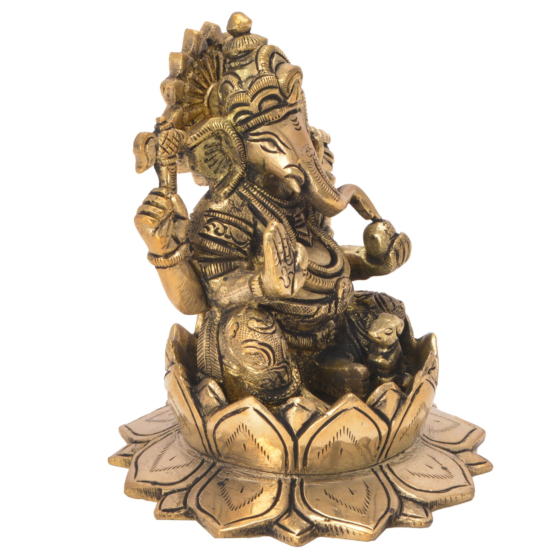 Brass Lord Ganesh on Lotus KBH05642