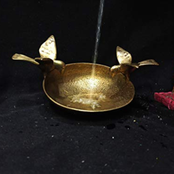 Brass Single Bowl with Bird KBH05812