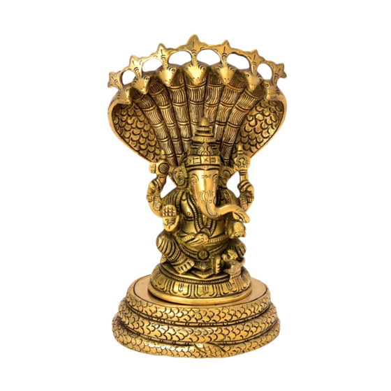 Brass Ganesh with Sheshnag KBH05941