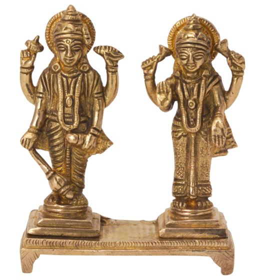 Brass Vishnu Lakshmi Idol KBH05962