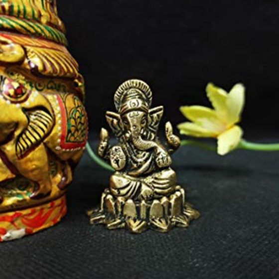 Brass Kamal Ganesh Idol KBH05966