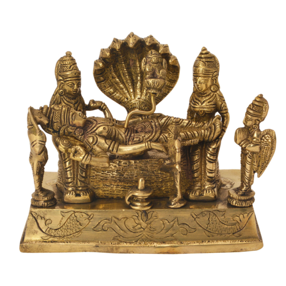 Brass Vishnu Padmanabh Idol KBH05991