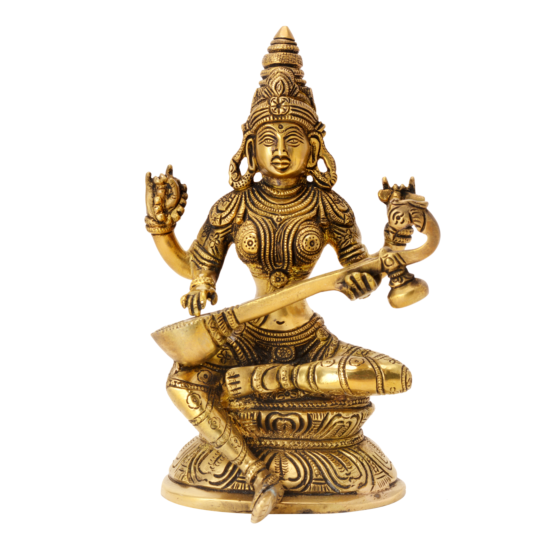 Brass Saraswati Idol KBH06192