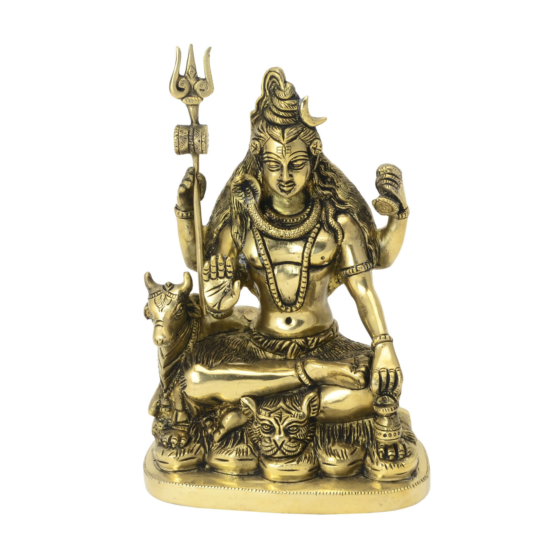 Brass Lord Shiva Statue Idol KBH06299