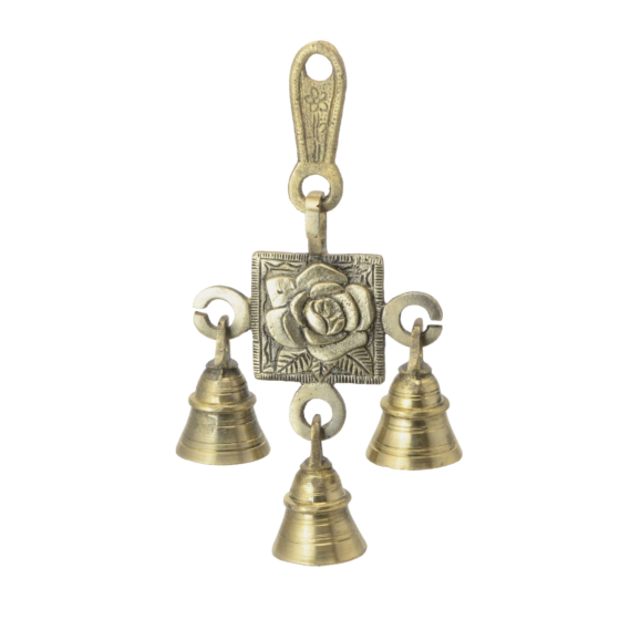 Brass Flower Hanging Bell KBH06310