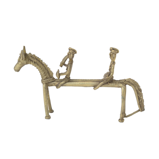Brass Bastar Art Horse Showpiece KBH06386