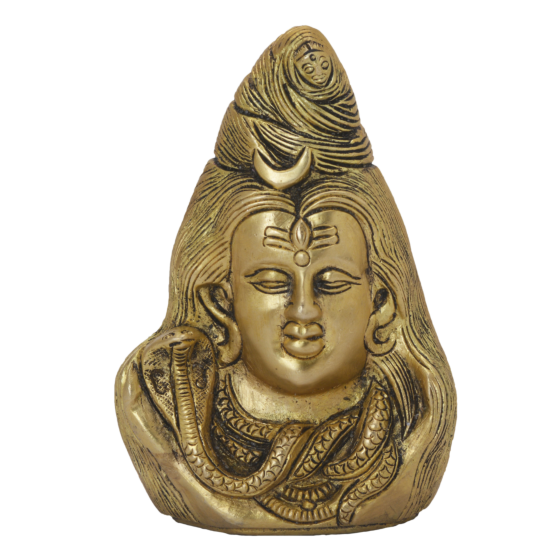 Brass Shiva Face Idol KBH06468