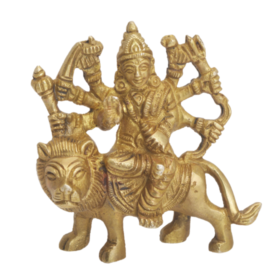 Brass Small Ambe Maa Statue Idol KBH06474
