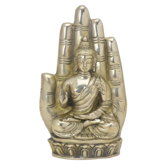 Brass Hand Buddha Statue Idol KBH06498