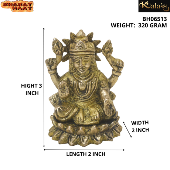 Brass Kamal Lakshmi Idol 3 Inch KBH06513