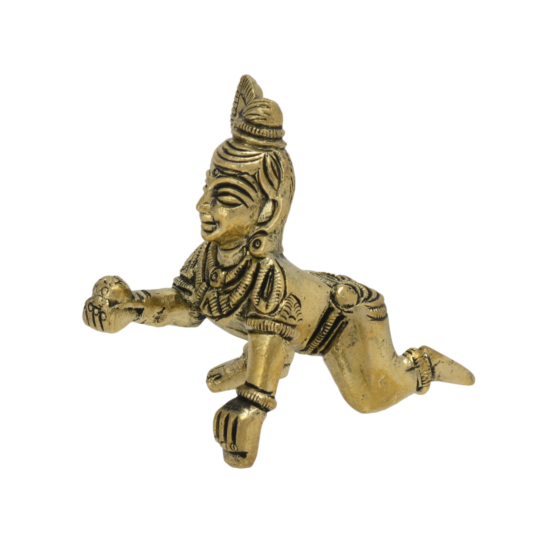 Brass Baal Krishna Statue Idol KBH06582