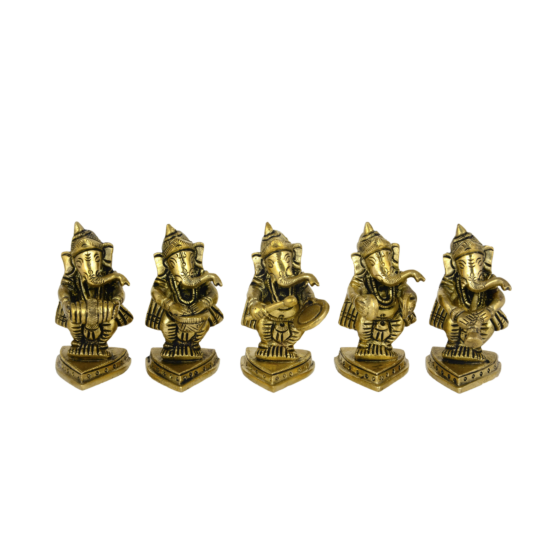 Brass Ganesha Musical Set KBH06586