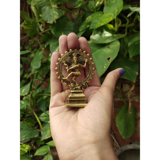 Brass Nataraja Small Statue Idol KBH06596