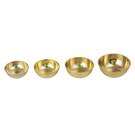 Brass 4 Small Pooja Bowl Set KBH06614