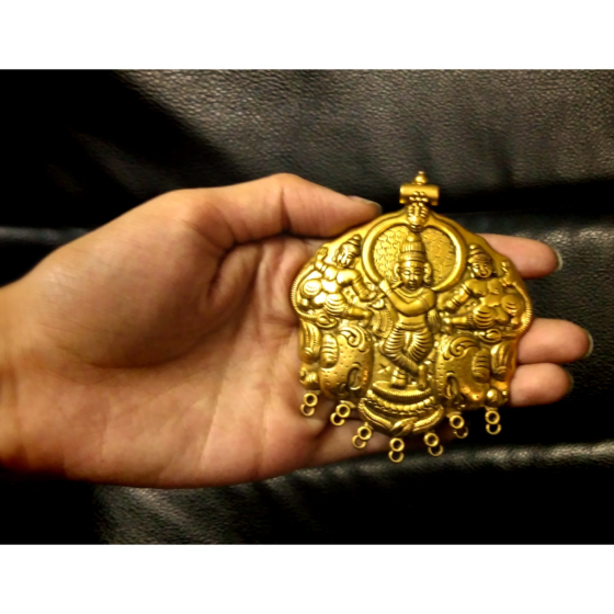 Brass Krishna Pendant KBH06714