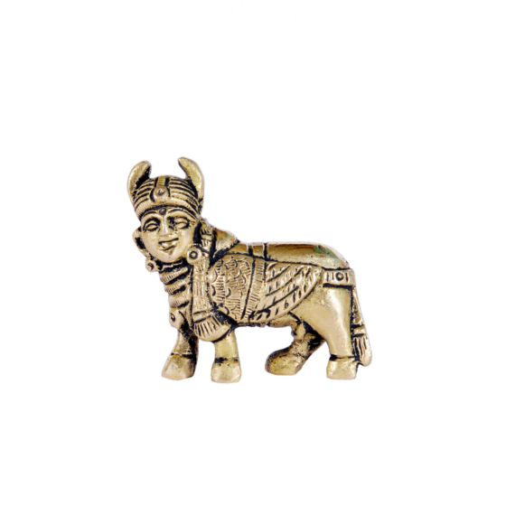 Brass Small Kamdhenu Cow with Calf KBH06720