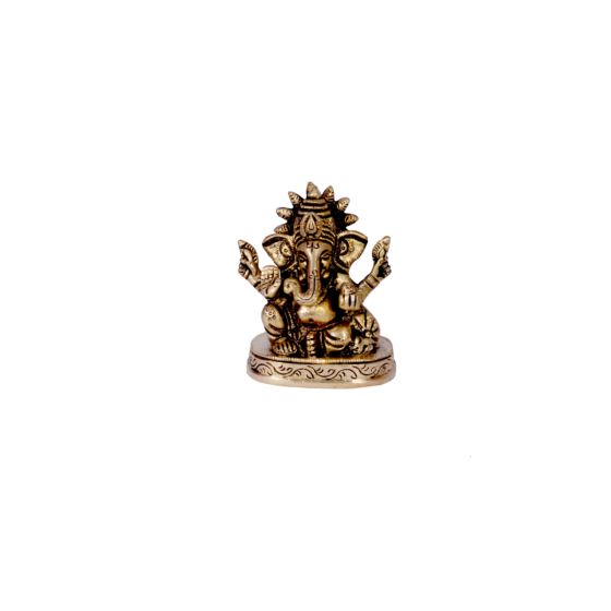 Brass Ganesha Small Statue Idol KBH06764
