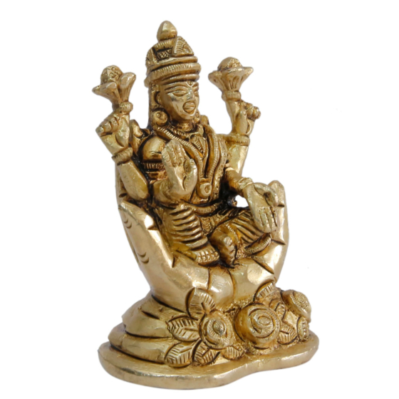Brass Hand Ganesh-Lakshmi Pair KBH07022