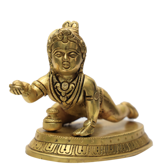 Brass Bal Krishna Idol 5 Inch KBH07037