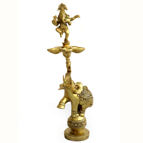 Brass Ganesha Elephant Divi 17 Inch KBH07100