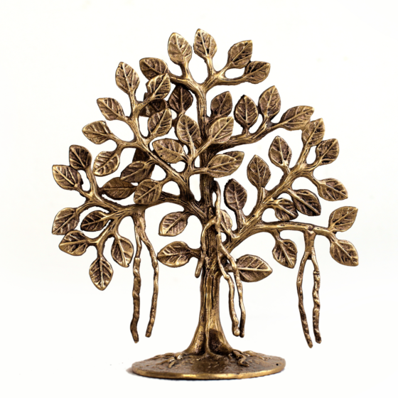 Brass Small Banyan Tree Sculpture 7 Inch KBH07101