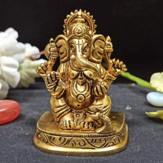 Brass Ganesh Statue BH07117