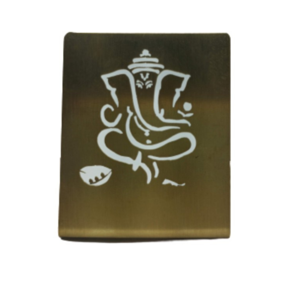 Brass Ganesha Plate 2 Inch KBH07135
