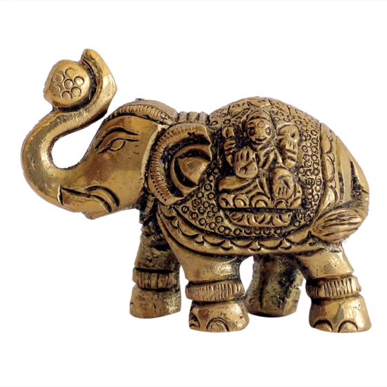 Brass Ganesh Laxmi Design Elephant KBH07166