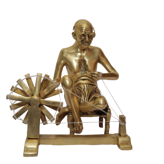 Brass Gandhi Charkha Sculpture KBH07186