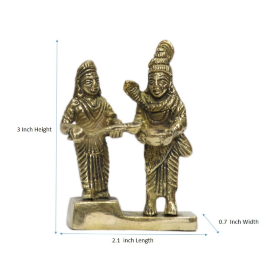 Brass Small Shankar Annapurna Idol KBH07267