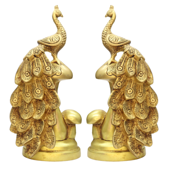 Brass Peacock Pair More KBH07269