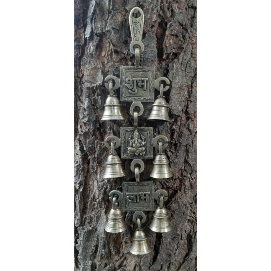 Brass Subh Labh Ganesh Bell 3 Step KBH07273