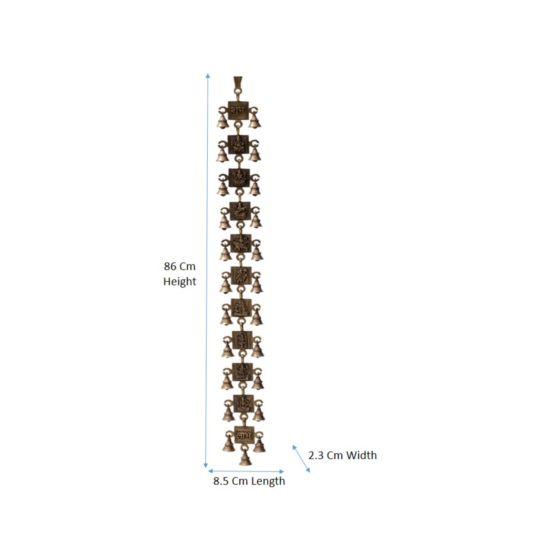 Brass Subh Labh Ganesh Laxmi Saraswati Ambe Hanuman Radha Krishna Krishna Kalka Maa Shankar Bell 11 Step KBH07275